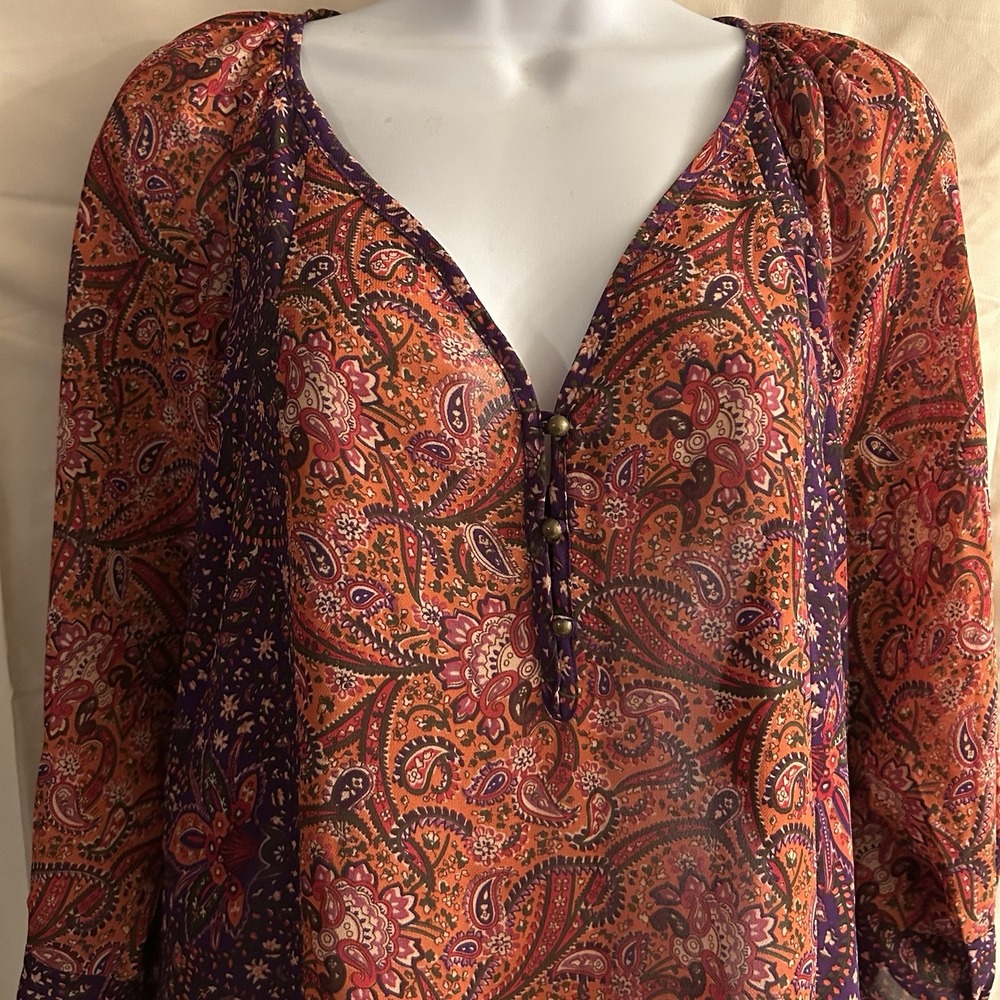 New Medium Chaps Paisley Multi Top #1918*8 - Picture 7 of 7